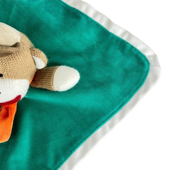 Baby Starters Sock Monkey Lovey Baby Security Blanket Infant Green Plush Toy - Picture 7 of 9